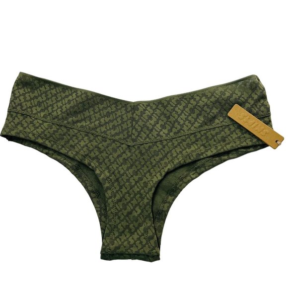 SKIMS Logo Mesh Boy Short Lot of 2 Bone Olive Womens XS - Picture 4 of 12